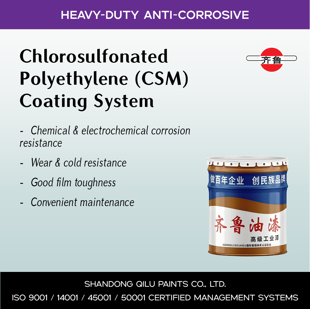 chlorosulfonated polyethylene (csm) coating system