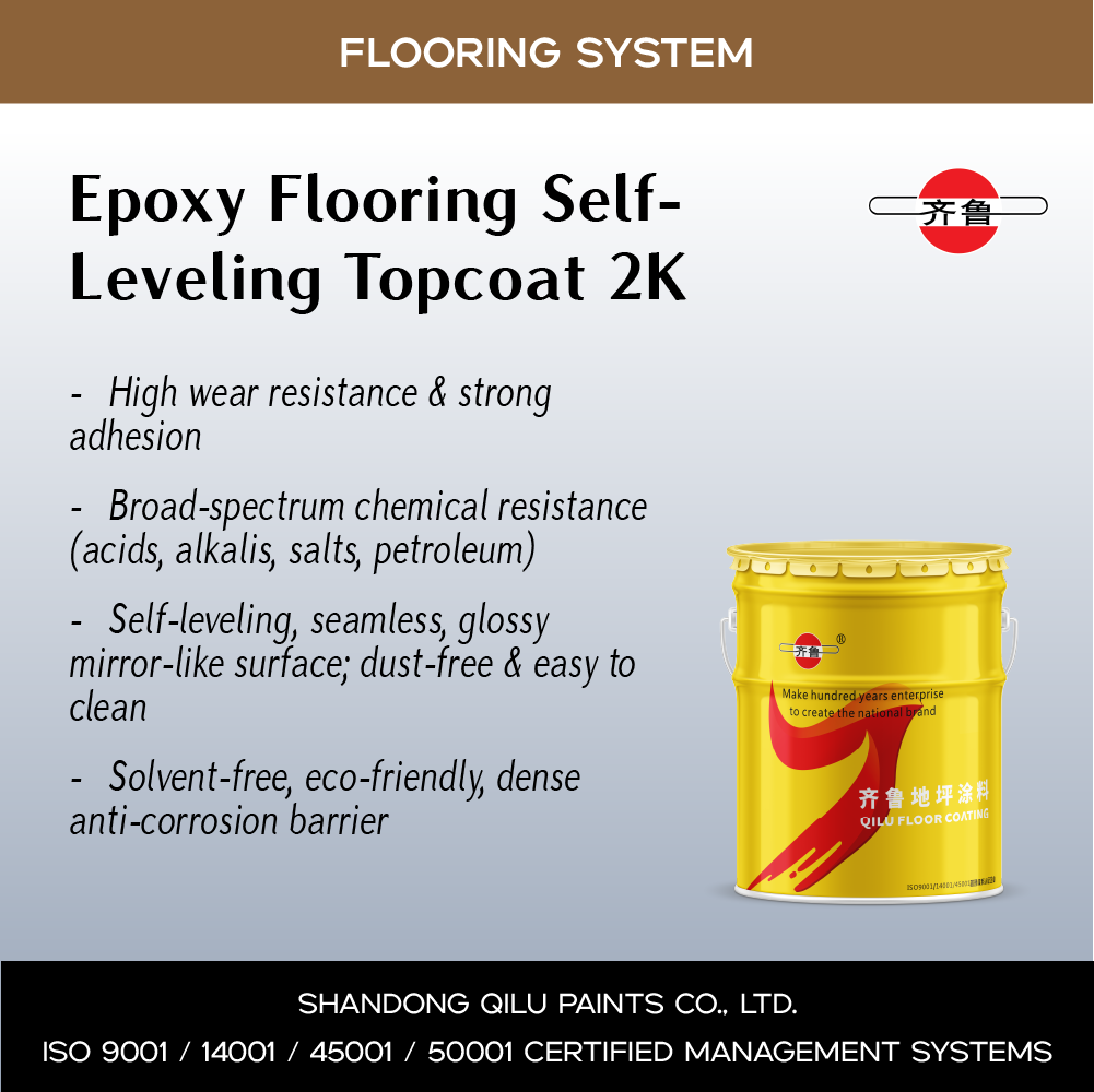 epoxy flooring self leveling topcoat (two component)